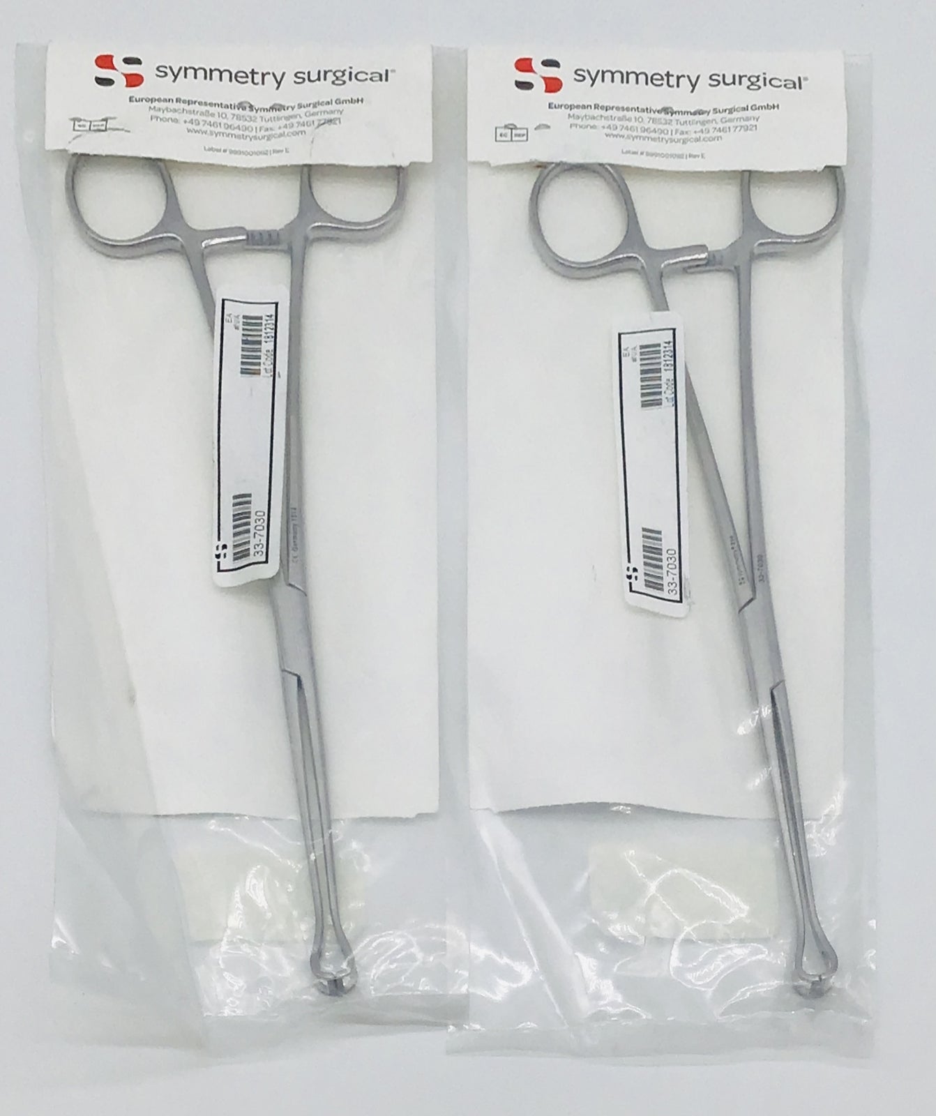 Symmetry Surgical 33-7030 Babcock Tissue Forceps 9-1/2" - LOT of 2 - NEW