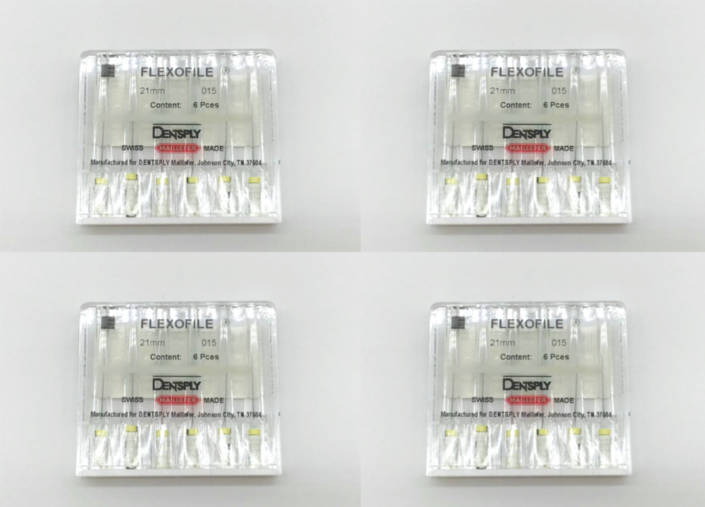 Dentsply 6713001 FlexoFile 21mm 015 - Pack of 6 - LOT of 4 - NEW