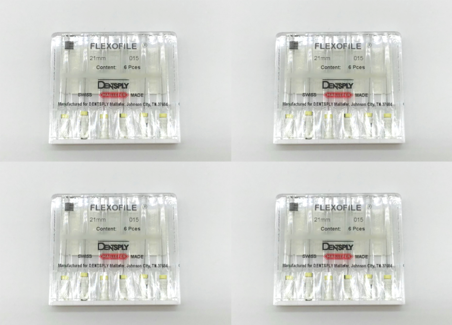 Dentsply 6713001 FlexoFile 21mm 015 - Pack of 6 - LOT of 4 - NEW