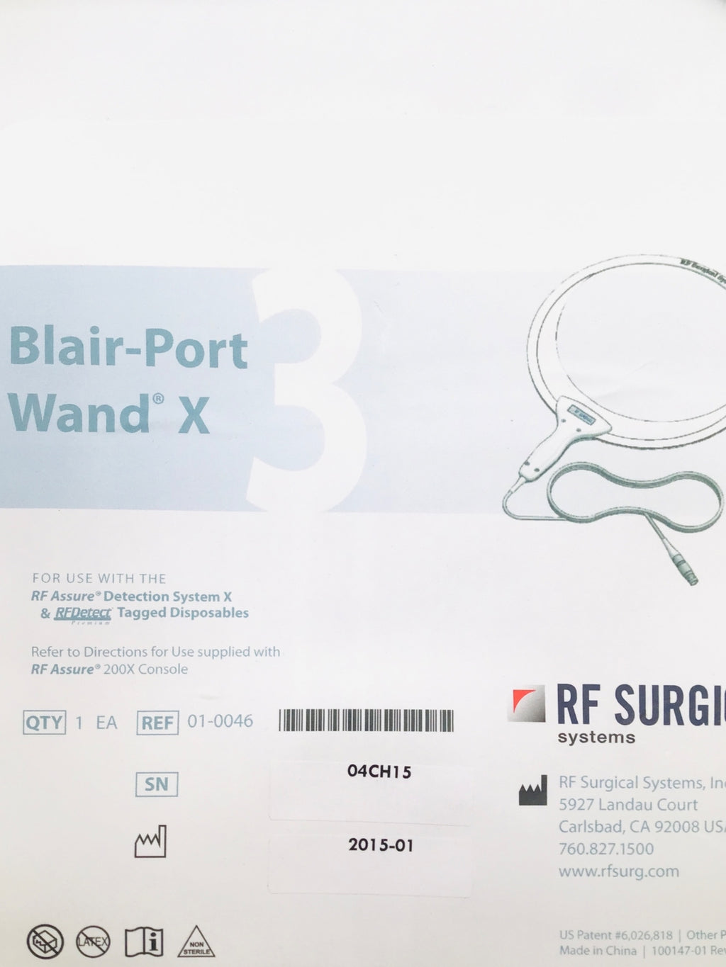 RF Surgical 01-0046 Blair-Port Wand X - NEW