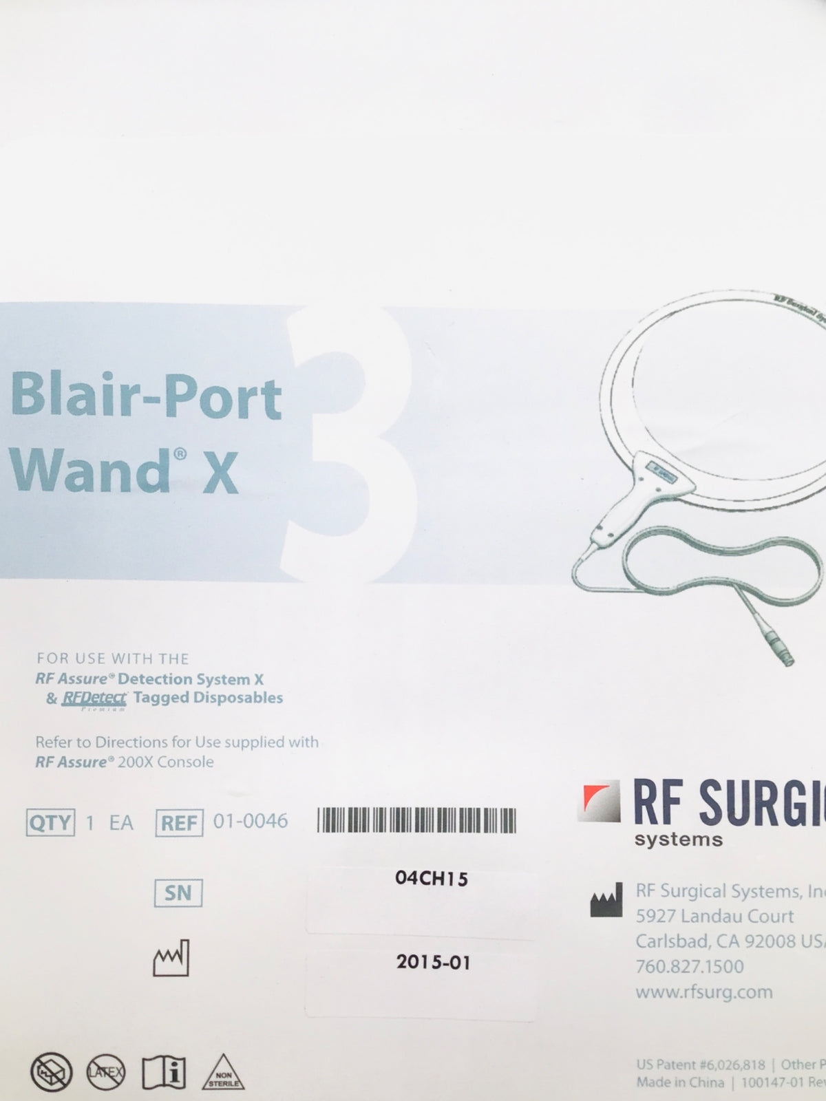 RF Surgical 01-0046 Blair-Port Wand X - NEW
