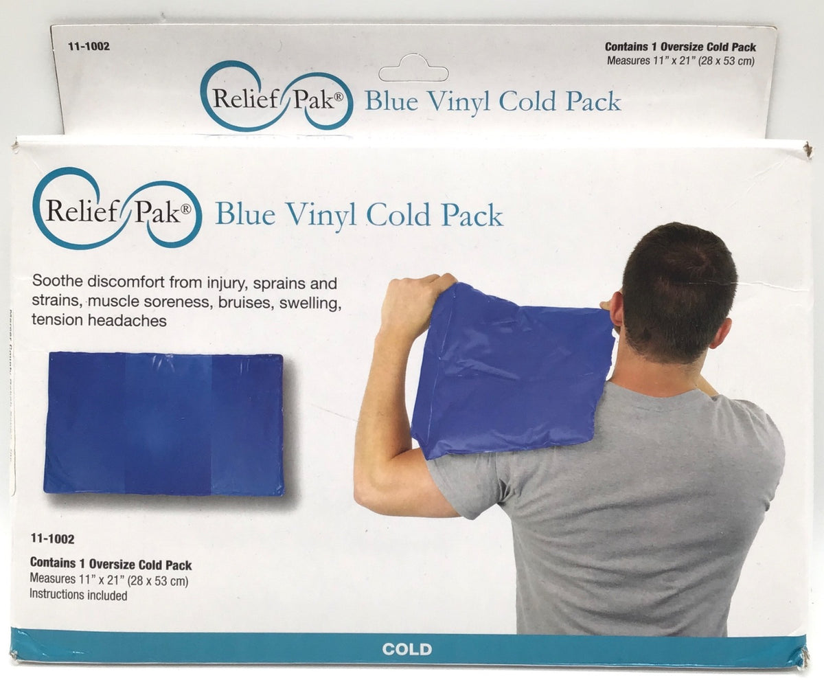 Relief Pak 11-1002 Blue Vinyl Cold Pack 11" x 21" - NEW