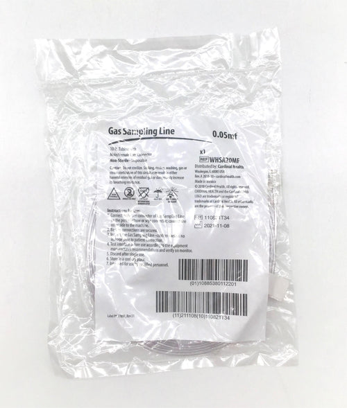 Cardinal Health WHSA20MF Gas Sampling Line - Box of 50 - NEW