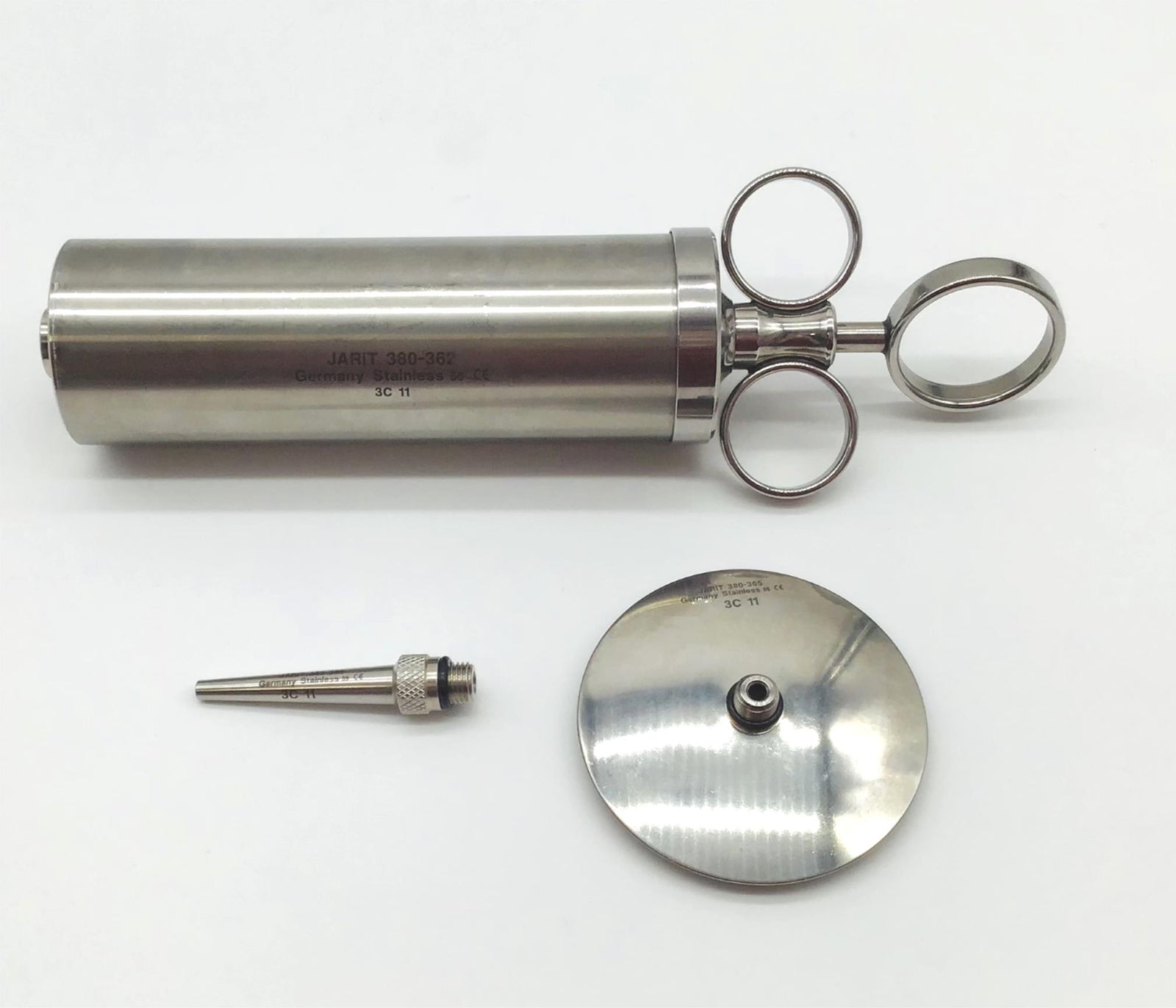 Jarit 380-362 Pomeroy Ear Syringe w/ 380-365 Shield & 380-366 Tapered Tip 3C 11