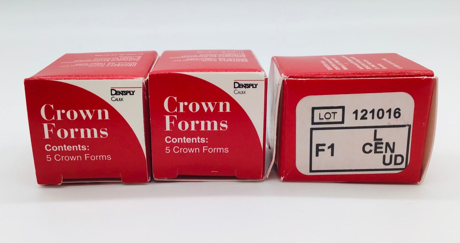 Dentsply Crown Forms F1 - Box of 5 - Lot of 3 - NEW