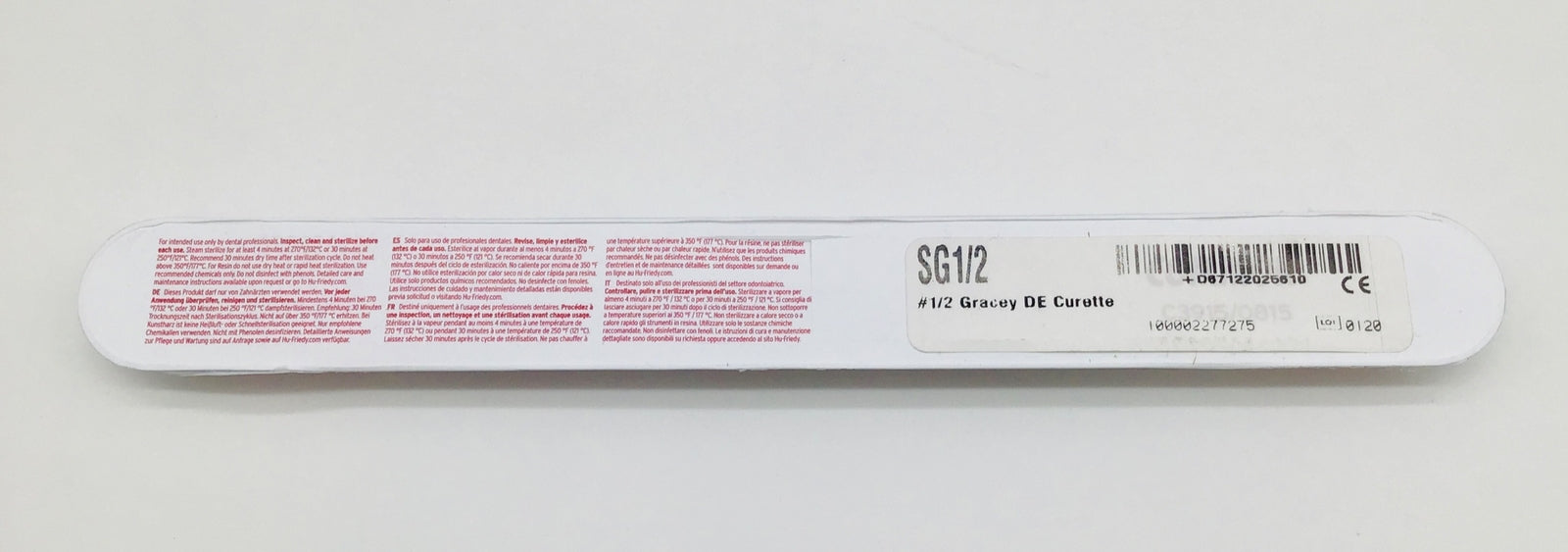 Hu-Friedy SG1/2 Gracey Dental Curette #1/2 - NEW