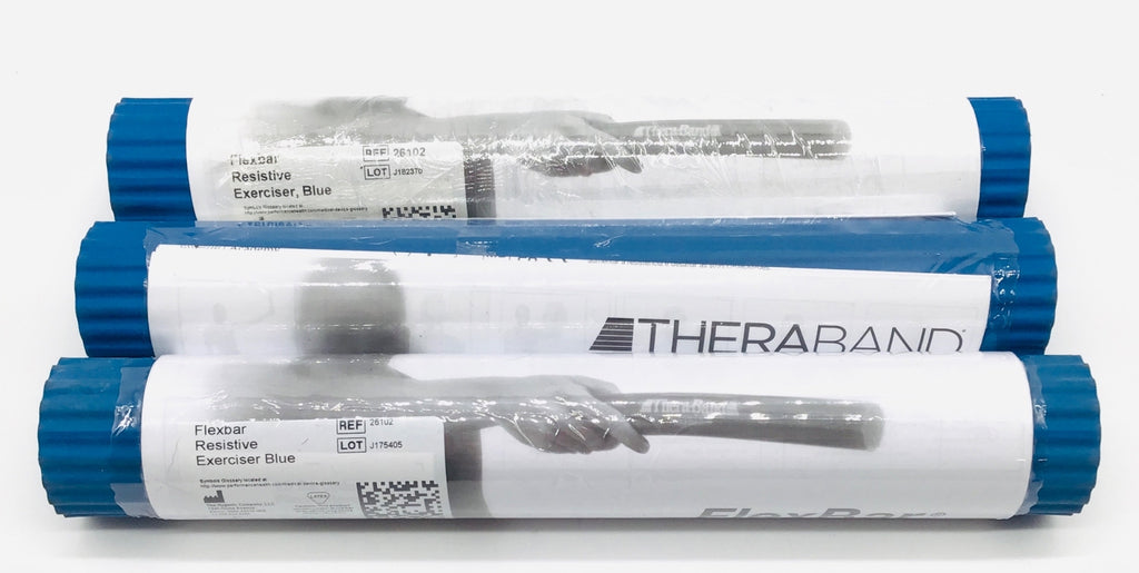 Theraband 26102 Flexbar Resistive Exerciser Blue for Tendinitis - LOT of 3