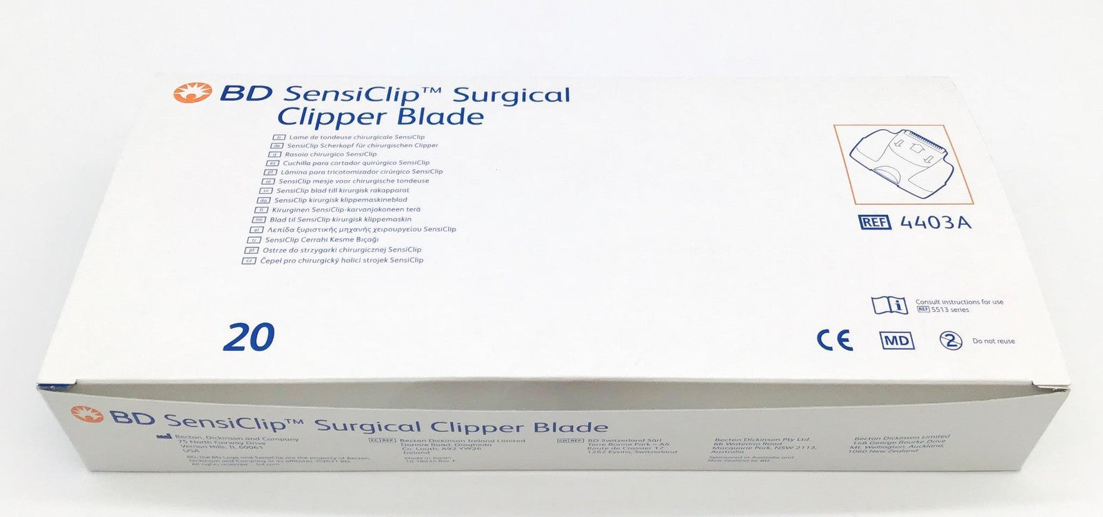CareFusion 4403A SensiClip Clipper Blade - Box of 20