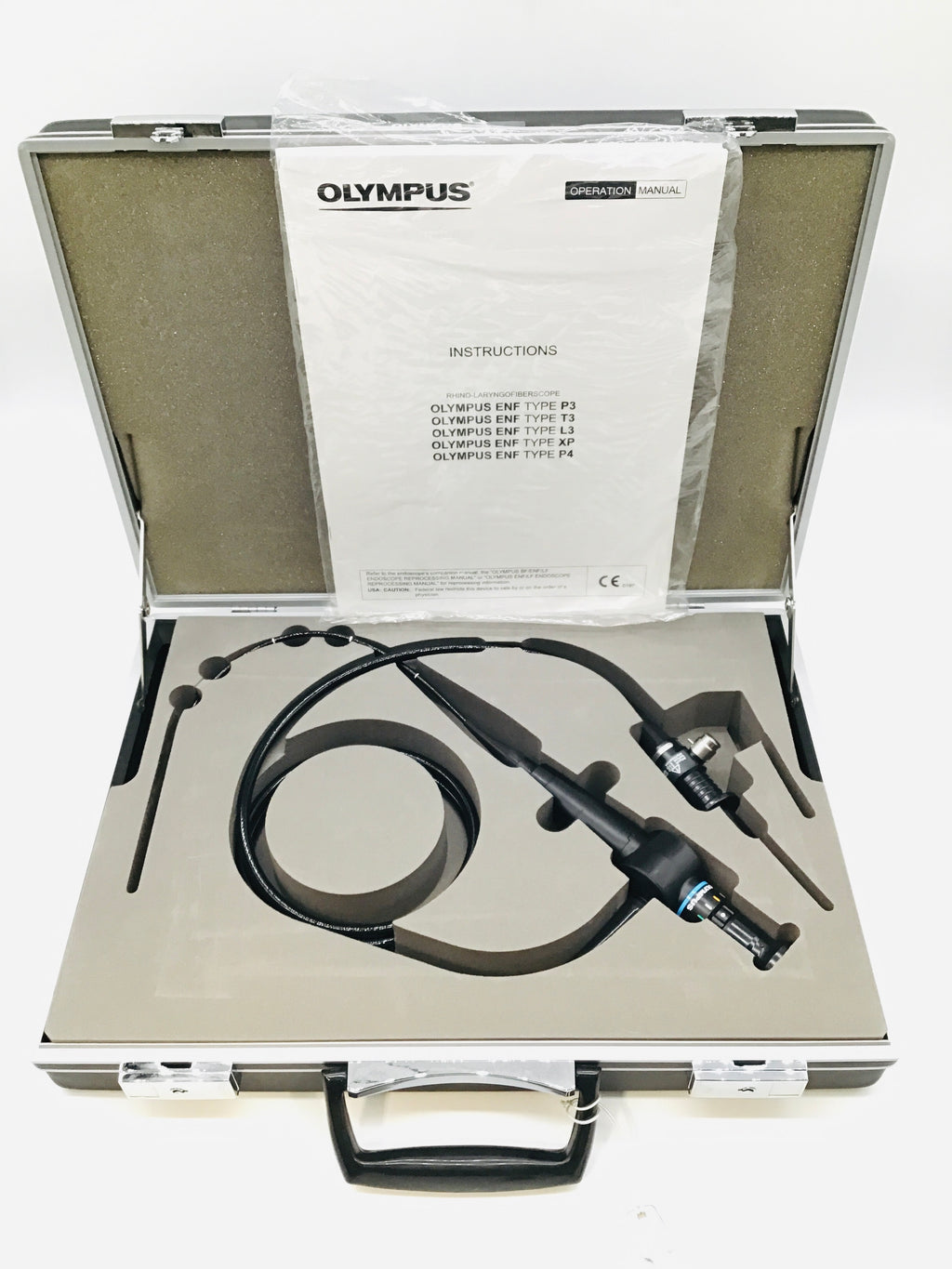 Olympus ENF Type P4 Fiber Rhino Laryngoscope Endoscope SN: 2855455 with Case